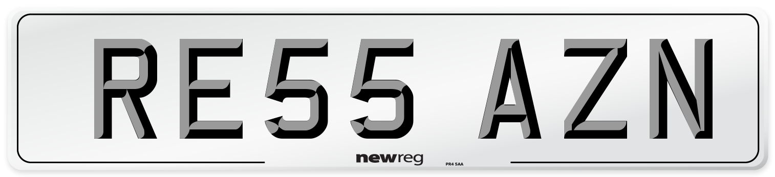 RE55 AZN Number Plate from New Reg